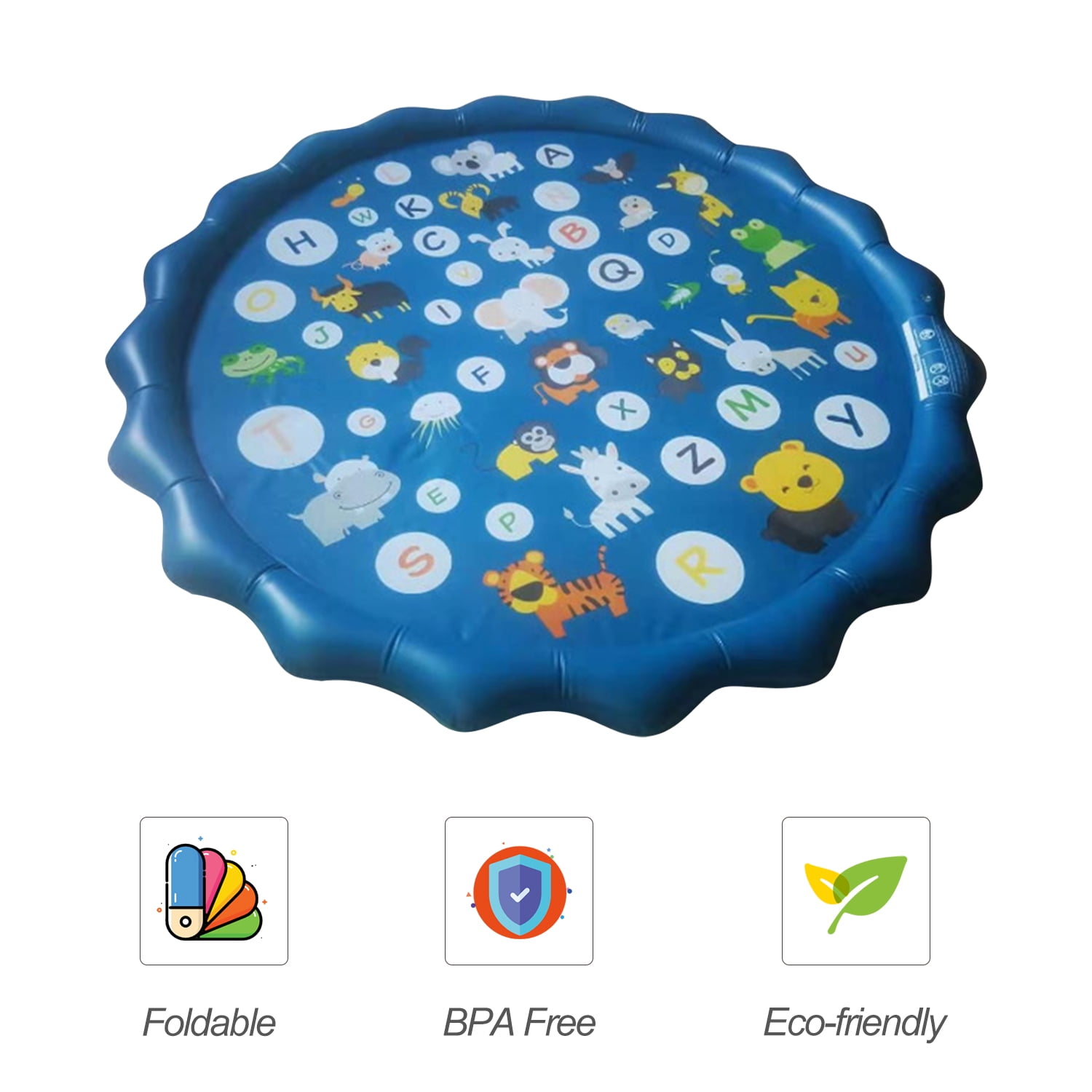 AJH 68 inch Children's Outdoor Play Mat/Large Kids Outdoor Water Toys Inflatable Water Spray Sprinkler Pad Summer Pool for Boys Girls Gift AJH 68 inch Children's Outdoor Play Mat/Large Kids Outdoor Water Toys Inflatable Water Spray Sprinkler Pad Summer Pool for Boys Girls Gift